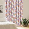 Ambesonne Retro Curtains, Sketch Style Continuous Neutral Colors Floral Motifs Lines Dreamy Artwork, Window Treatments 2 Panel Set for Living Room Bedroom, Pair of – 28″ x 63″, Soft Pink Pale Purple(Pastel Purple Dark Peach)
