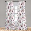 Ambesonne Retro Curtains, Sketch Style Continuous Neutral Colors Floral Motifs Lines Dreamy Artwork, Window Treatments 2 Panel Set for Living Room Bedroom, Pair of – 28″ x 63″, Soft Pink Pale Purple(Soft Pink and Dried Rose)