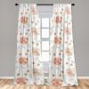 Ambesonne Retro Curtains, Sketch Style Continuous Neutral Colors Floral Motifs Lines Dreamy Artwork, Window Treatments 2 Panel Set for Living Room Bedroom, Pair of – 28″ x 63″, Soft Pink Pale Purple(Coral Laurel Green)