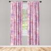 Ambesonne Retro Curtains, Sketch Style Continuous Neutral Colors Floral Motifs Lines Dreamy Artwork, Window Treatments 2 Panel Set for Living Room Bedroom, Pair of – 28″ x 63″, Soft Pink Pale Purple(Soft Pink Pale Purple)