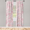Ambesonne Retro Curtains, Sketch Style Continuous Neutral Colors Floral Motifs Lines Dreamy Artwork, Window Treatments 2 Panel Set for Living Room Bedroom, Pair of – 28″ x 63″, Soft Pink Pale Purple(Soft Pink Pale Blue)