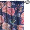 Ambesonne Birds and Nature Curtains, Cottagecore Vibe Neutral Colors Boho Animals and Flower Art, Window Treatments 2 Panel Set for Living Room Bedroom, Pair of – 28″ x 63″, Dark Lavender Pastel Pink(Dark Lavender Pastel Pink)