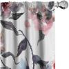 Ambesonne Birds and Nature Curtains, Cottagecore Vibe Neutral Colors Boho Animals and Flower Art, Window Treatments 2 Panel Set for Living Room Bedroom, Pair of – 28″ x 63″, Dark Lavender Pastel Pink(Dimgray Rose and Blue)