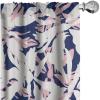 Ambesonne Birds and Nature Curtains, Cottagecore Vibe Neutral Colors Boho Animals and Flower Art, Window Treatments 2 Panel Set for Living Room Bedroom, Pair of – 28″ x 63″, Dark Lavender Pastel Pink(Eggshell and Pastel Pink)