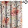 Ambesonne Birds and Nature Curtains, Cottagecore Vibe Neutral Colors Boho Animals and Flower Art, Window Treatments 2 Panel Set for Living Room Bedroom, Pair of – 28″ x 63″, Dark Lavender Pastel Pink(Salmon Ceil Blue Peach)