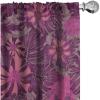 Ambesonne Boho Feathers Curtains, Vintage Japanese Feels Fuzz Sketch Pattern Neutral Colors Artwork, Window Treatments 2 Panel Set for Living Room Bedroom, Pair of – 28″ x 95″, Purple Charcoal Grey(Magenta Dried Rose Coral)
