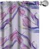 Ambesonne Boho Feathers Curtains, Vintage Japanese Feels Fuzz Sketch Pattern Neutral Colors Artwork, Window Treatments 2 Panel Set for Living Room Bedroom, Pair of – 28″ x 95″, Purple Charcoal Grey(Pale Fuchsia Indigo)