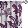 Ambesonne Boho Feathers Curtains, Vintage Japanese Feels Fuzz Sketch Pattern Neutral Colors Artwork, Window Treatments 2 Panel Set for Living Room Bedroom, Pair of – 28″ x 95″, Purple Charcoal Grey(Eggplant Pale Blue Ivory)