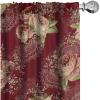 Ambesonne Boho Feathers Curtains, Vintage Japanese Feels Fuzz Sketch Pattern Neutral Colors Artwork, Window Treatments 2 Panel Set for Living Room Bedroom, Pair of – 28″ x 95″, Purple Charcoal Grey(Army Green and Dark Rust)