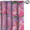 Ambesonne Boho Feathers Curtains, Vintage Japanese Feels Fuzz Sketch Pattern Neutral Colors Artwork, Window Treatments 2 Panel Set for Living Room Bedroom, Pair of – 28″ x 95″, Purple Charcoal Grey(Hot Pink Green Fuchsia)