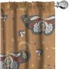 Ambesonne Boho Wings Curtains, Cottagecore Inspired Neutral Butterfly Pattern with Floral Ornaments, Window Treatments 2 Panel Set for Living Room Bedroom, Pair of – 28″ x 84″, Dark Sand Brown Taupe(Pale Brown Cinnamon)