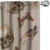 Ambesonne Boho Wings Curtains, Cottagecore Inspired Neutral Butterfly Pattern with Floral Ornaments, Window Treatments 2 Panel Set for Living Room Bedroom, Pair of – 28″ x 84″, Dark Sand Brown Taupe(Pale Sepia Cocoa Cinnamon)