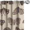 Ambesonne Boho Wings Curtains, Cottagecore Inspired Neutral Butterfly Pattern with Floral Ornaments, Window Treatments 2 Panel Set for Living Room Bedroom, Pair of – 28″ x 84″, Dark Sand Brown Taupe(Beige Dark Taupe Ecru)