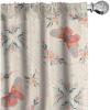Ambesonne Boho Wings Curtains, Cottagecore Inspired Neutral Butterfly Pattern with Floral Ornaments, Window Treatments 2 Panel Set for Living Room Bedroom, Pair of – 28″ x 84″, Dark Sand Brown Taupe(Champagne Coral Sea Blue)