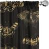 Ambesonne Boho Wings Curtains, Cottagecore Inspired Neutral Butterfly Pattern with Floral Ornaments, Window Treatments 2 Panel Set for Living Room Bedroom, Pair of – 28″ x 84″, Dark Sand Brown Taupe(Dark Brown Earth Yellow)
