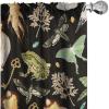 Ambesonne Boho Wings Curtains, Cottagecore Inspired Neutral Butterfly Pattern with Floral Ornaments, Window Treatments 2 Panel Set for Living Room Bedroom, Pair of – 28″ x 84″, Dark Sand Brown Taupe(Dark Green Reseda Green)