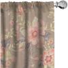 Ambesonne Delicate Roses Curtains, Retro Themed Garden Scene Flowers Vintage with Neutral Colors, Window Treatments 2 Panel Set for Living Room Bedroom, Pair of – 28″ x 63″, Pale Peach Pale Grey Dust(Pale Yellow Green Coral)