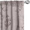 Ambesonne Delicate Roses Curtains, Retro Themed Garden Scene Flowers Vintage with Neutral Colors, Window Treatments 2 Panel Set for Living Room Bedroom, Pair of – 28″ x 63″, Pale Peach Pale Grey Dust(Pale Rose Dark Mauve)
