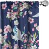 Ambesonne Floral Design Curtains, Tropical Themed Neutral Colors Boho Flowers Vintage with Leafy Art, Window Treatments 2 Panel Set for Living Room Bedroom, Pair of – 28″ x 63″, Dark Coral Pale Grey(Dark Coral and Petrol Blue)