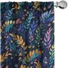 Ambesonne Floral Design Curtains, Tropical Themed Neutral Colors Boho Flowers Vintage with Leafy Art, Window Treatments 2 Panel Set for Living Room Bedroom, Pair of – 28″ x 63″, Dark Coral Pale Grey(Pale Orange Teal and Green)