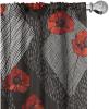 Ambesonne Floral Design Curtains, Tropical Themed Neutral Colors Boho Flowers Vintage with Leafy Art, Window Treatments 2 Panel Set for Living Room Bedroom, Pair of – 28″ x 63″, Dark Coral Pale Grey(Dark Coral Pale Grey)
