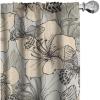 Ambesonne Floral Design Curtains, Tropical Themed Neutral Colors Boho Flowers Vintage with Leafy Art, Window Treatments 2 Panel Set for Living Room Bedroom, Pair of – 28″ x 63″, Dark Coral Pale Grey(Cream Charcoal Grey)