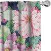 Ambesonne Floral Design Curtains, Tropical Themed Neutral Colors Boho Flowers Vintage with Leafy Art, Window Treatments 2 Panel Set for Living Room Bedroom, Pair of – 28″ x 63″, Dark Coral Pale Grey(Soft Pink Jade Green)
