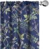 Ambesonne Floral Design Curtains, Tropical Themed Neutral Colors Boho Flowers Vintage with Leafy Art, Window Treatments 2 Panel Set for Living Room Bedroom, Pair of – 28″ x 63″, Dark Coral Pale Grey(Peacock Green Navy Blue)