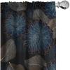 Ambesonne Floral Design Curtains, Tropical Themed Neutral Colors Boho Flowers Vintage with Leafy Art, Window Treatments 2 Panel Set for Living Room Bedroom, Pair of – 28″ x 63″, Dark Coral Pale Grey(Dark Indigo and Amber)