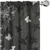 Ambesonne Floral Design Curtains, Tropical Themed Neutral Colors Boho Flowers Vintage with Leafy Art, Window Treatments 2 Panel Set for Living Room Bedroom, Pair of – 28″ x 63″, Dark Coral Pale Grey(Pale Grey Charcoal)