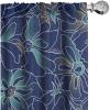 Ambesonne Floral Design Curtains, Tropical Themed Neutral Colors Boho Flowers Vintage with Leafy Art, Window Treatments 2 Panel Set for Living Room Bedroom, Pair of – 28″ x 63″, Dark Coral Pale Grey(Turquoise Dark Lavender)
