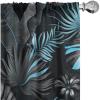 Ambesonne Floral Design Curtains, Tropical Themed Neutral Colors Boho Flowers Vintage with Leafy Art, Window Treatments 2 Panel Set for Living Room Bedroom, Pair of – 28″ x 63″, Dark Coral Pale Grey(Deep Sky Blue Dark Grey)