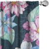 Ambesonne Floral Design Curtains, Tropical Themed Neutral Colors Boho Flowers Vintage with Leafy Art, Window Treatments 2 Panel Set for Living Room Bedroom, Pair of – 28″ x 63″, Dark Coral Pale Grey(Pink Sea Green and Grey)