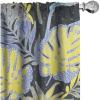 Ambesonne Floral Design Curtains, Tropical Themed Neutral Colors Boho Flowers Vintage with Leafy Art, Window Treatments 2 Panel Set for Living Room Bedroom, Pair of – 28″ x 63″, Dark Coral Pale Grey(Avocado Green Ceil Blue)