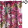 Ambesonne Hibiscus Curtains, Watercolor Silhouettes of Tropical Floral with Neutral Colors Boho Art, Window Treatments 2 Panel Set for Living Room Bedroom, Pair of – 28″ x 63″, Dark Coral Coral White(Olive Green Hot Pink)