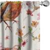 Ambesonne Hibiscus Curtains, Watercolor Silhouettes of Tropical Floral with Neutral Colors Boho Art, Window Treatments 2 Panel Set for Living Room Bedroom, Pair of – 28″ x 63″, Dark Coral Coral White(Vermilion Pale Pink Cream)