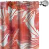 Ambesonne Hibiscus Curtains, Watercolor Silhouettes of Tropical Floral with Neutral Colors Boho Art, Window Treatments 2 Panel Set for Living Room Bedroom, Pair of – 28″ x 63″, Dark Coral Coral White(Dark Coral Coral White)