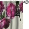 Ambesonne Hibiscus Curtains, Watercolor Silhouettes of Tropical Floral with Neutral Colors Boho Art, Window Treatments 2 Panel Set for Living Room Bedroom, Pair of – 28″ x 63″, Dark Coral Coral White(Forest Green Magenta)