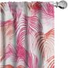 Ambesonne Hibiscus Curtains, Watercolor Silhouettes of Tropical Floral with Neutral Colors Boho Art, Window Treatments 2 Panel Set for Living Room Bedroom, Pair of – 28″ x 63″, Dark Coral Coral White(Hot Pink Dark Salmon)