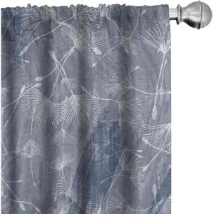 Ambesonne Birds and Nature Curtains, Cottagecore Vibe Neutral Colors Boho Animals and Flower Art, Window Treatments 2 Panel Set for Living Room Bedroom, Pair of – 28″ x 63″, Dark Lavender Pastel Pink(Purpleblue and Ceil Blue)