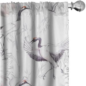 Ambesonne Delicate Roses Curtains, Retro Themed Garden Scene Flowers Vintage with Neutral Colors, Window Treatments 2 Panel Set for Living Room Bedroom, Pair of – 28″ x 63″, Pale Peach Pale Grey Dust(Pale Eggplant White)