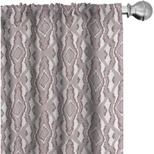 Ambesonne Exotic Boho Curtains, Simple Design Modern Linear Flamingo Pattern with Leaves Neutral Art, Window Treatments 2 Panel Set for Living Room Bedroom, Pair of – 28″ x 63″, Pale Azure Blue Coral(Purpleblue White)