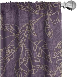 Ambesonne Floral Curtains, Neutral Colors Delicate Blooming Flowers Pattern Dreamy Blush Tone Art, Window Treatments 2 Panel Set for Living Room Bedroom, Pair of – 28″ x 63″, Hot Pink Charcoal Grey(Dark Indigo White Grey)