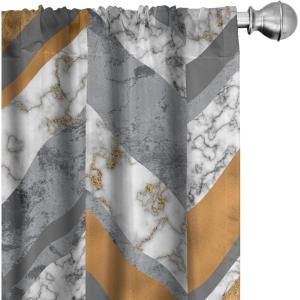 Ambesonne Floral Design Curtains, Tropical Themed Neutral Colors Boho Flowers Vintage with Leafy Art, Window Treatments 2 Panel Set for Living Room Bedroom, Pair of – 28″ x 63″, Dark Coral Pale Grey(Pale Caramel Grey and White)