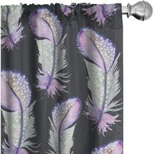 Ambesonne Retro Curtains, Sketch Style Continuous Neutral Colors Floral Motifs Lines Dreamy Artwork, Window Treatments 2 Panel Set for Living Room Bedroom, Pair of – 28″ x 63″, Soft Pink Pale Purple(Pale Purple Sage Green)