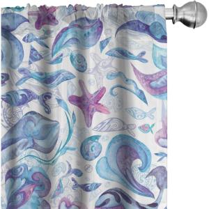 Ambesonne Retro Curtains, Sketch Style Continuous Neutral Colors Floral Motifs Lines Dreamy Artwork, Window Treatments 2 Panel Set for Living Room Bedroom, Pair of – 28″ x 63″, Soft Pink Pale Purple(Pale Sky Blue Violet)