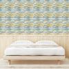 Ambesonne Abstract Modern Art Peel & Stick Wallpaper for Home, Neutral Colors Boho Stripes Simple Design Geometric Print, Self-Adhesive Living Room Kitchen Accent, 13″ x 100″, Orange Sky Blue Cream