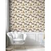 Ambesonne American Traditional Peel & Stick Wallpaper for Home, Oldschool Inspired Moth Illustration with Floral Wings, Self-Adhesive Living Room Kitchen Accent, 13″ x 100″, Camel Cream Charcoal Grey