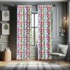 Ambesonne Butterfly Curtains, Surreal Animal Silhouettes with Floral Elements Faded Colors Romantic Design, Window Treatments 2 Panel Set for Living Room Bedroom, Pair of – 28″ x 95″, Multicolor White