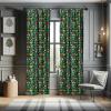 Ambesonne Cartoon Curtains, Forest Bugs Spider Butterfly Beetle Dragonfly Mantis Wasp Ladybug Flowers, Window Treatments 2 Panel Set for Living Room Bedroom, Pair of – 28″ x 84″, Emerald Multicolor(Emerald Multicolor)